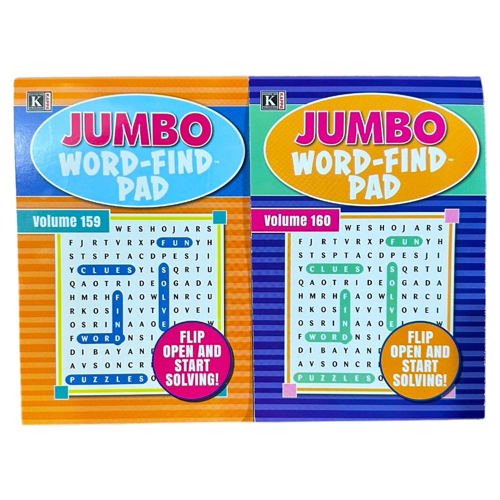 KAPPA Jumbo Digest Size Word Find Pads, 2 Pack NWT